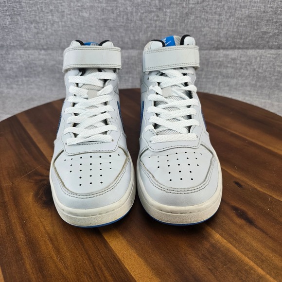 Nike Court Vision Mid Top Kids White Blue Basketball Shoes CD7782 012 Sz 5.5Y - Picture 13 of 14